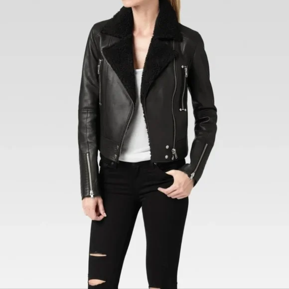 NWT PAIGE | Rooney Leather Jacket - Picture 8 of 13